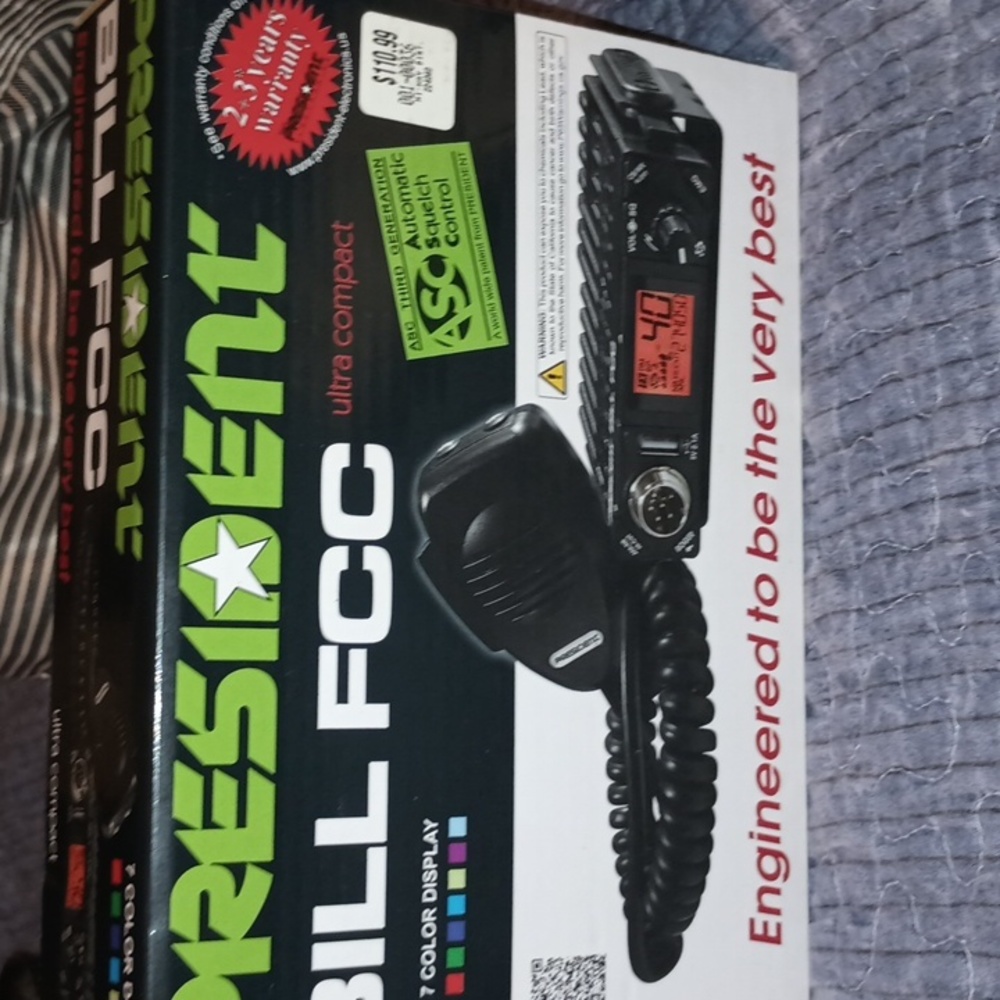 President..BILL FCC ultra compact cb radio..